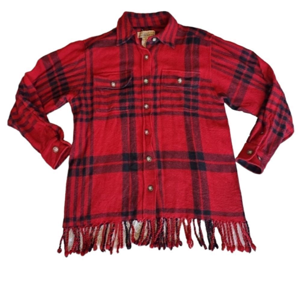 TELLURIDE CLOTHING Merino Wool Button Down Tucker Jacket Size Small Shacket‎